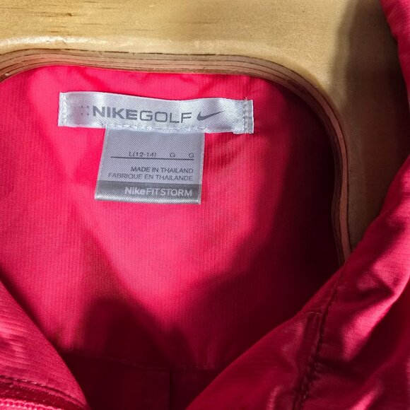 Nike Golf 1/4 Zip Pull Over Jacket Women's Large Red Long Sleeve Windbreaker - Picture 7 of 9